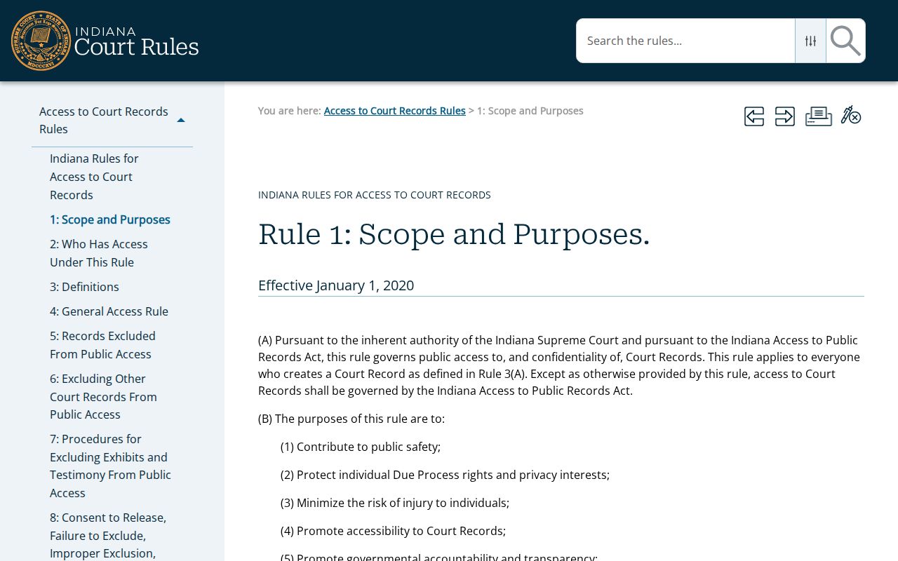 Blackford County criminal docket access rule one
